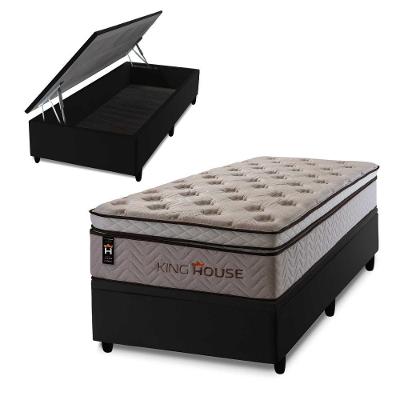 Cama Box Baú Liverpool 96x203 com Molas Ensacadas King House