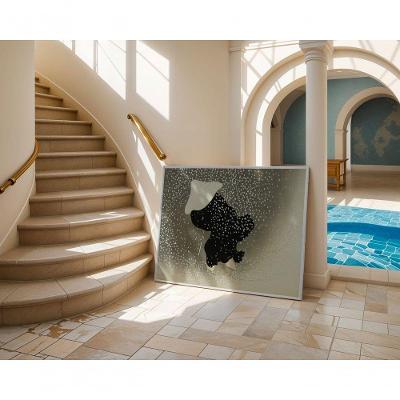 Quadro Decorativo no Coração da Tempestade Silenciosa Retangular 60 X 90 Preto