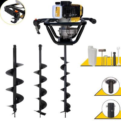 Perfurador de Solo PSL517 à Gasolina 51,7CC 1,8HP com Brocas 80x20CM e 80x15CM Lynus