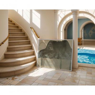Quadro Decorativo Onde Mora o Silêncio Retangular 60x90CM Amadeirado