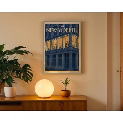 Quadro Decorativo New Yorker 4 Urbano Retangular 50X70 Branco com Vidro
