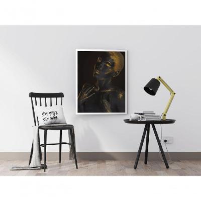Quadro Decorativo Rainha da Luz Dourada Retangular 70x50CM Dourado