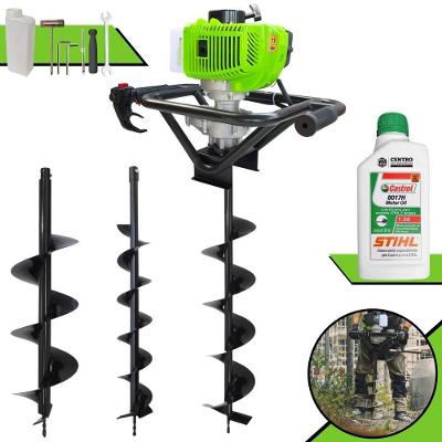 Perfurador de Solo MPS52 a Gasolina 52CC 1,8HP com Brocas 80CM e Óleo 2T 500ML Menegotti