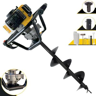 Perfurador de Solo PSL517 à Gasolina 51,7CC 1,8HP com Broca 80X20CM Amarelo Lynus