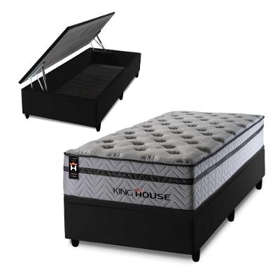 Cama Box Baú Bali Relax 96x203 Cinza Magnetico King House