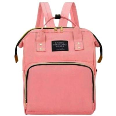 Mochila Maternidade Jimmy com Compartimento para Celular e Bolso para Roupas Molhadas Rosa OEM