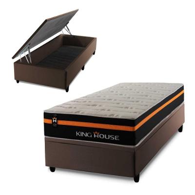 Cama Box Baú Sirius 88x188 com Molas Ensacadas King House