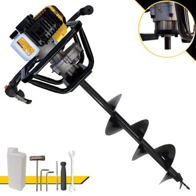 Perfurador de Solo PSL517 à Gasolina 51,7CC 1,8HP com Broca 80x20CM Amarelo Lynus