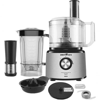 Multiprocessador Britania BMP2700P 800W Preto com Jarra 2,1L e Copo 1,2L 220V