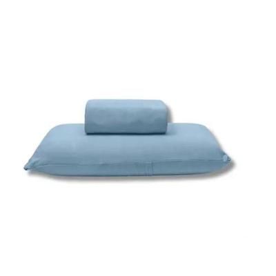 Jogo de Cama Basic Solteiro 2 Peças 100% Algodão em Malha Penteada Azul Jeans
