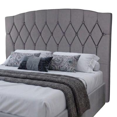 Cabeceira Estofada Para Cama Box Casal Belize De 1,40m Cinza