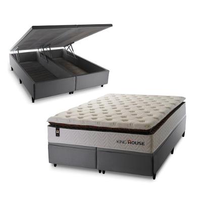Cama Box Baú New York com Molas Ensacadas 158x198 King House