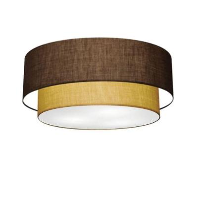Plafon de Teto Md-3024 Duplo Cilíndrico com Cúpula em Tecido Resistente à Maresia Café-palha Vivare