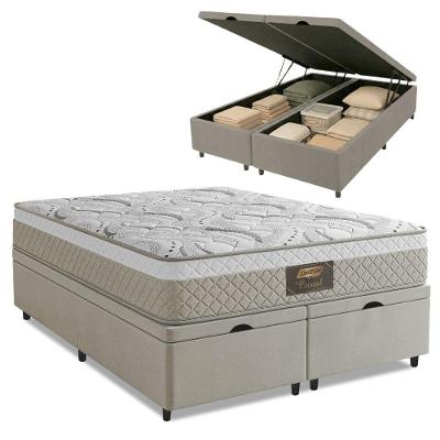 Cama Box Baú Queen Molas Ensacadas Bege