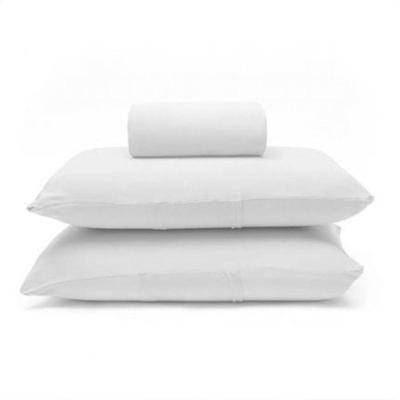 Jogo de Cama Basic Casal 3 Peças 100% Algodão em Malha Penteada Branco