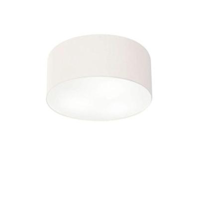 Plafon de Teto Md-3010 com Cúpula em Tecido Cilíndrico Pequeno Branco Vivare Brasil Iluminação