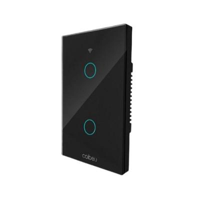 Interruptor Inteligente Wi-Fi Touch 2 Botões C-n Compatível com Voz Alexa Google Siri Branco OEM