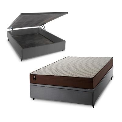 Cama Box Baú Atlanta 138x188 Cinza Espuma D45 King House