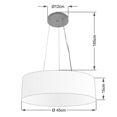 Lustre Pendente MD-39803 para 3 Lâmpadas E27 Bivolt Branco Vivare Brasil Iluminação