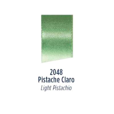 Fita de Cetim Nº 5 22mm 50m 2048 Pistache Claro Rolo para Laços Progresso OEM