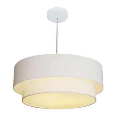 Pendente Cilíndrico MJ-4352 para Mesa de Jantar e Estar Bivolt Branco Vivare Brasil Iluminação