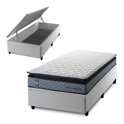 Cama Box Baú Chicago 96x203 Branco Espuma D33 King House