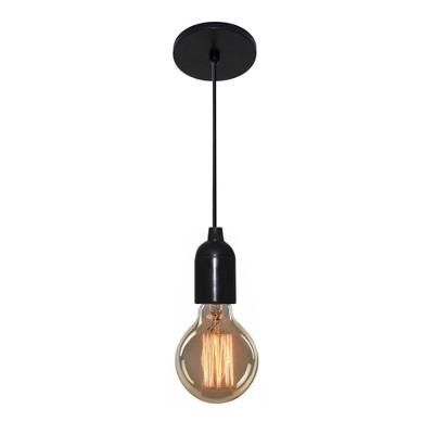 Luminária Pendente Retro Md-4149 Soquete E27 Resistente à Maresia Bivolt Preto Vivare Brasil
