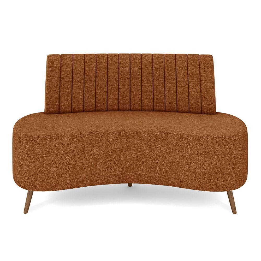 Sofá Living Decorativo 2 Lugares 1,60m Katara Terracota Bouclê G33 - Gran Belo - 2