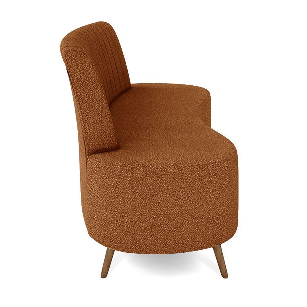 Sofá Living Decorativo 2 Lugares 1,60m Katara Terracota Bouclê G33 - Gran Belo - 4