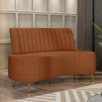 Sofá Living Decorativo 2 Lugares 1,60m Katara Terracota Bouclê G33 - Gran Belo - 1