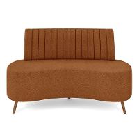 Sofá Living Decorativo 2 Lugares 1,60m Katara Terracota Bouclê G33 - Gran Belo - 2