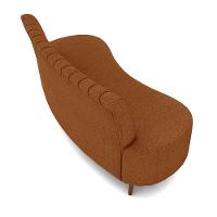 Sofá Living Decorativo 2 Lugares 1,60m Katara Terracota Bouclê G33 - Gran Belo - 5