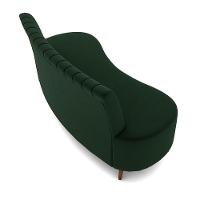 Sofá Living Decorativo 2 Lugares 1,60m Katara Verde Escuro Veludo G33 - Gran Belo - 2