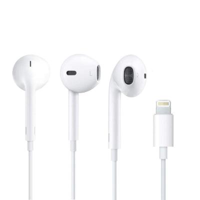 Fone de Ouvido com Fio Lightning Draik Compatível Iphone 14 13 12 11 XR XS X 8 SE Pro Estéreo Branco
