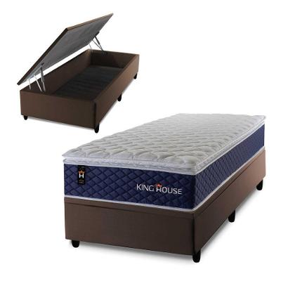 Cama Box Baú Lagras 96x203 com Molas Ensacadas King House