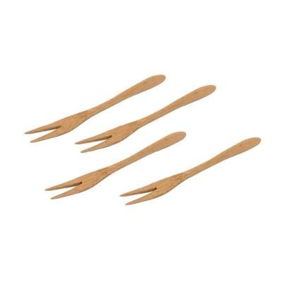 Jogo de Garfos Ecokitchen 4 Peças com Cabo em Bambu 100% Ecológico