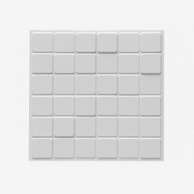 Kit Placa de Revestimento de Parede 3D Pixel em Pvc 25 cm X 25 cm Branco OEM