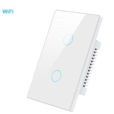 Interruptor Inteligente Wi-Fi Touch 2 Botões S-N Controle Remoto Via Smartphone Branco OEM