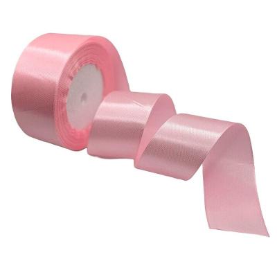 Fita de Cetim Nº 9 100% Cetim 38mm Rosa Bebe Rolo 45m para Laços e Presentes OEM