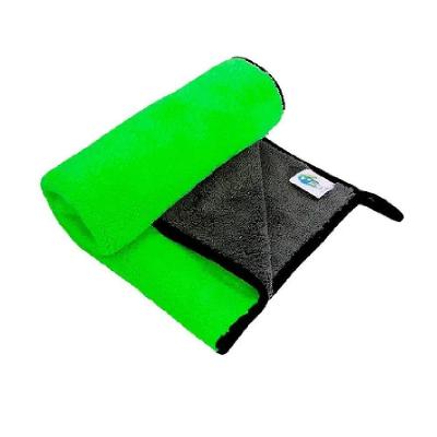 Pano Toalha Microfibra Dupla Face Automotivo Js 40X40 Verde 600GSM JS Móveis