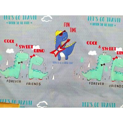 Jogo de Lençol Solteiro Dino Friends 2 Peças 100% Poliéster Microfibra 170 Fios Estampada OEM