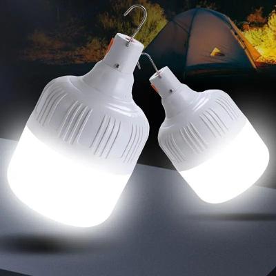 Kit 2 Lâmpadas LED 60W Recarregáveis para Camping e Pesca com USB Branco OEM