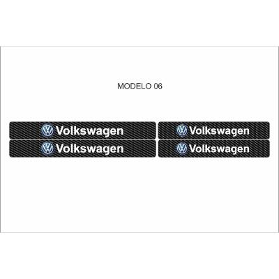 Kit Adesivo para Soleira de Porta Fibra de Carbono Compatível com Veículos Volkswagen OEM