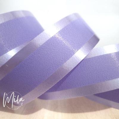 Fita Decorada para Laço 3d Lilás em Polietileno 32mm X 10 Metros 1 Rolo Pequeno Oem