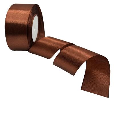 Fita de Cetim Fita Cetim Nº 9 38mm Cetim 38mm Marrom Rolo 45m para Artesanato OEM