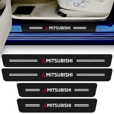 Kit Adesivo Soleira de Porta para Carro 4 Peças Modelo Mitsu Proteção Anti Arranhões OEM