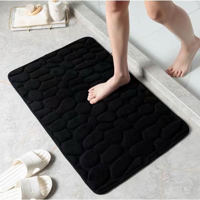 Kit 2 Tapete Soft Antiderrapante Linha Soft Poliéster Poliuretano 60x40cm 2 Unidades Preto OEM
