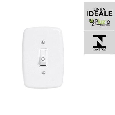 Interruptor e Tomada Pluzie Linha Ideale 10A 20A 4x2 Pulsador para Minuteira com Certificação