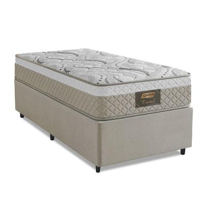 Cama Box Solteiro Cristal Molas Ensacadas 88x188x61cm Bege