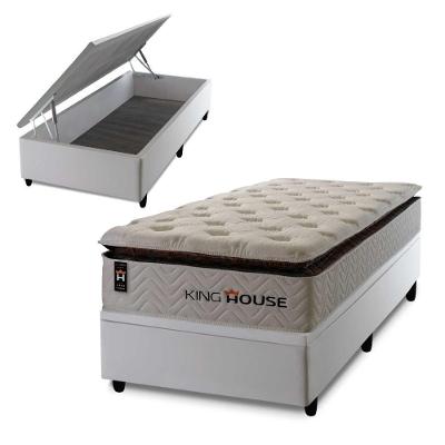 Cama Box Baú New York 96x203 com Molas Ensacadas King House